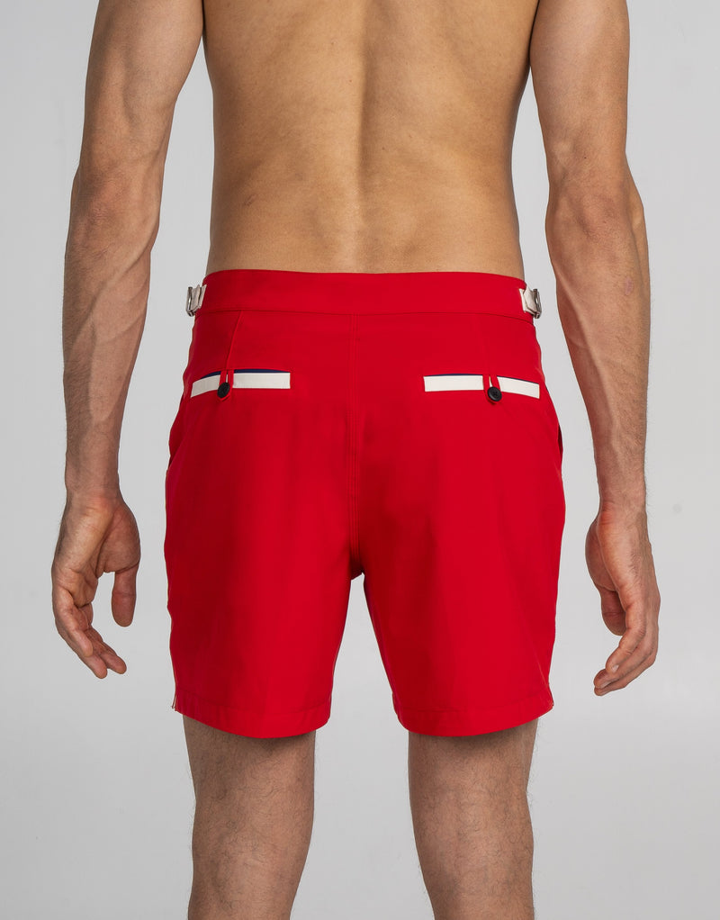 Dark Red Swim Shorts Debayn Men's Swimwear